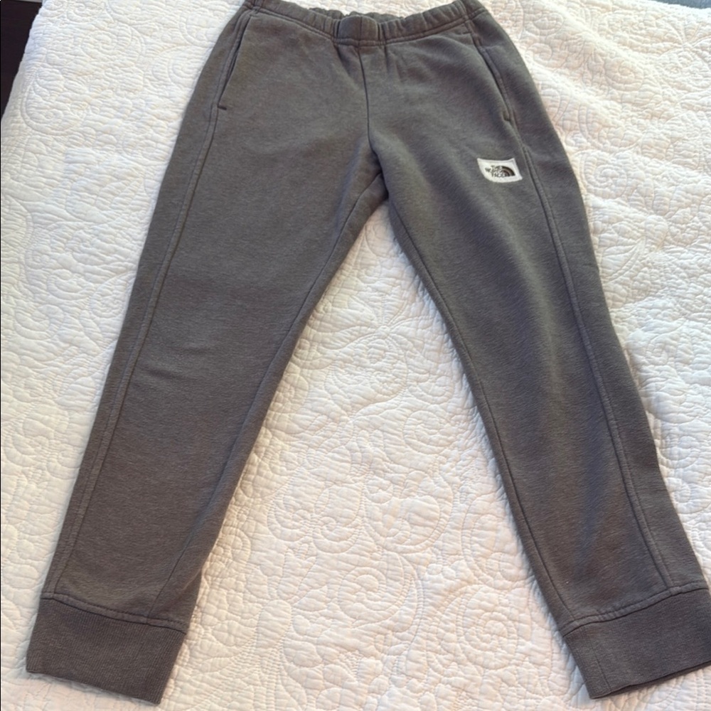 The North Face Gray Sweatpants Tapered Fleece Joggers